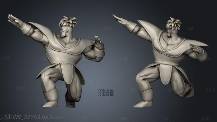 Frieza forces Recoom remeshed stl model for CNC