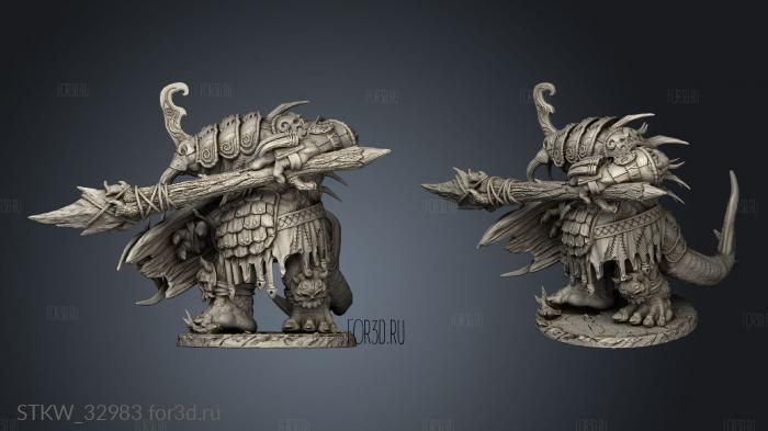 Frostburn Horrors Tooth and Tusk Odoben stl model for CNC