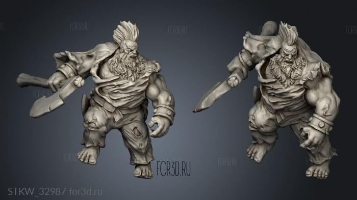 Frostiron Clan Nickeys Hatchery Dwarf Barbarian stl model for CNC
