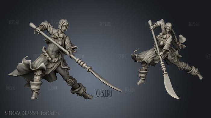 Frostiron Clan Nickeys Hatchery Vindul Halberdier stl model for CNC