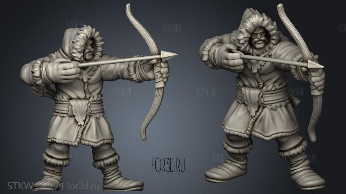 Frozen Tribe Archer stl model for CNC