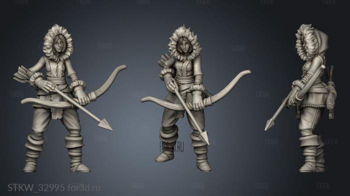 Frozen Tribe Archer stl model for CNC