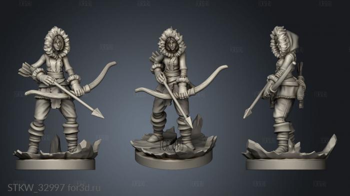 Frozen Tribe Archer stl model for CNC