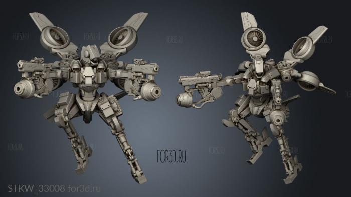 yukimasa battle droid ravager unit flight 3d stl модель для ЧПУ