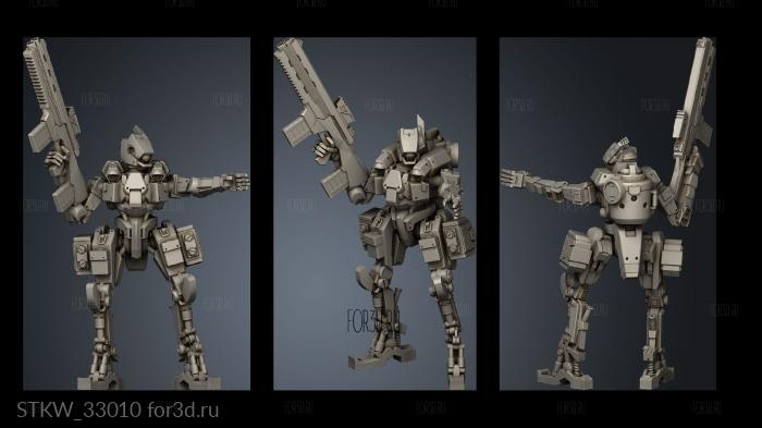FUKIMASU MILITARY BATTLE DROID UNIT LEG COMMANDER stl model for CNC