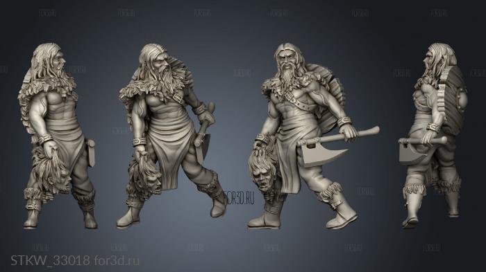 Fun Adventure crosses barbarian stl model for CNC