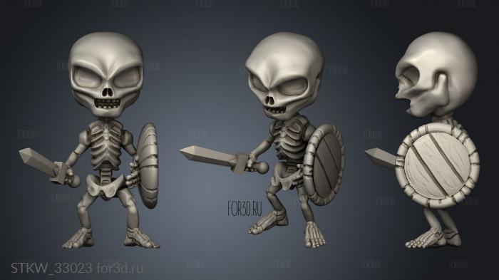 Fun Adventure skeleton sword stl model for CNC