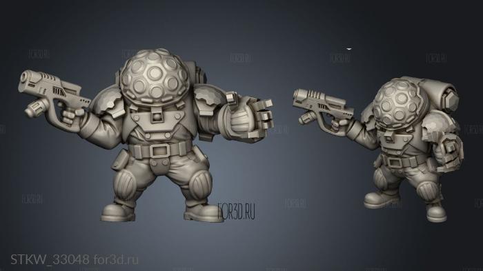 Galactic Mining League Bob axe stl model for CNC