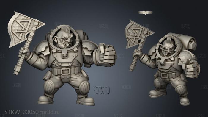 Galactic Mining League Bob axe stl model for CNC