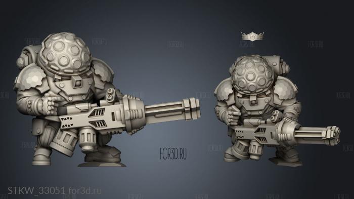 Galactic Mining League Savage Randy heavy drill stl model for CNC
