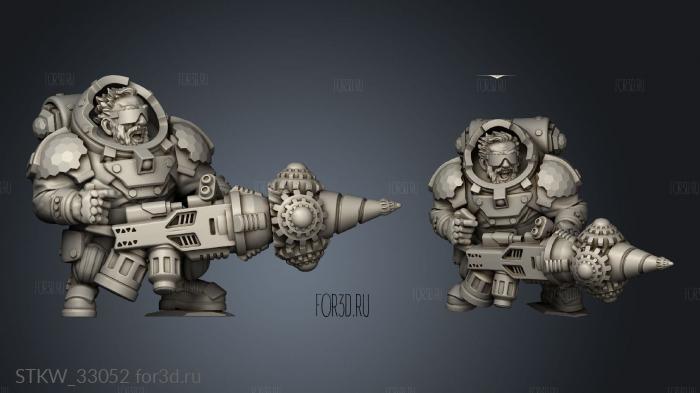 Galactic Mining League Savage Randy heavy drill stl model for CNC