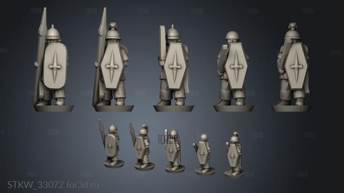 Gallic Strip Heavy Infantry stl model for CNC