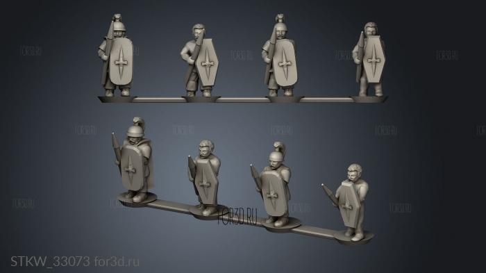 Gallic Strip Light Infantry stl model for CNC