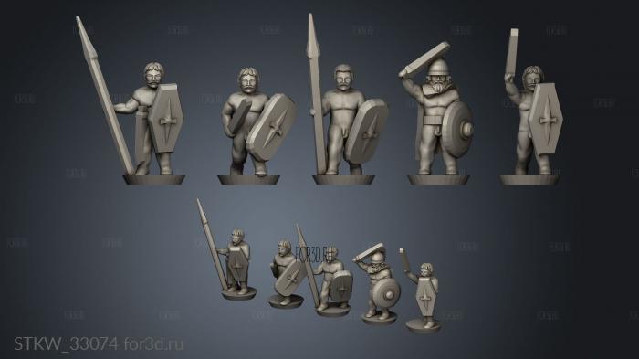 Gallic Strip Naked Gauls stl model for CNC