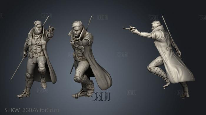 gambit Person Boots stl model for CNC
