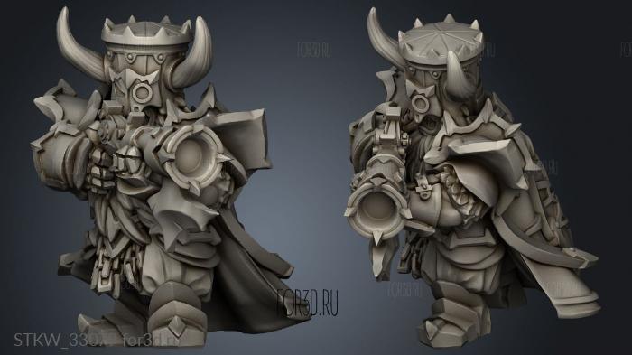 Corrupted Dwarfs Dhanu stl model for CNC