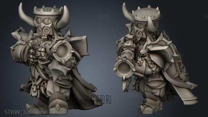 Corrupted Dwarfs Dhanu stl model for CNC