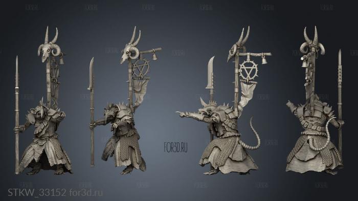 Eman Skaven Chieftain stl model for CNC