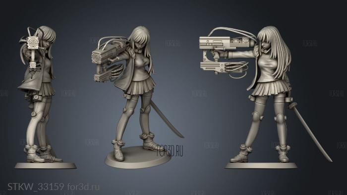 Gantz Reika Shimohira School uniform Mitsu Kage stl model for CNC