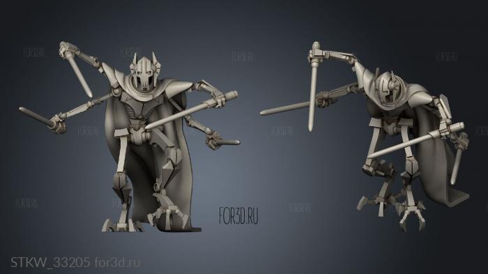General Grievous Action stl model for CNC