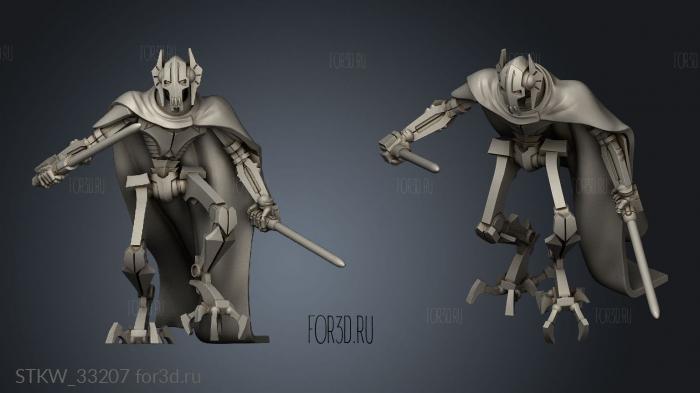 General Grievous Action stl model for CNC