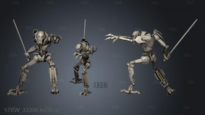 General Grievous Star Wars stl model for CNC