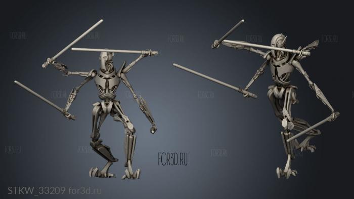 General Grievous stl model for CNC