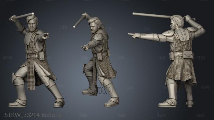 General Obi Wan Kenobi Star Wars big prop stl model for CNC