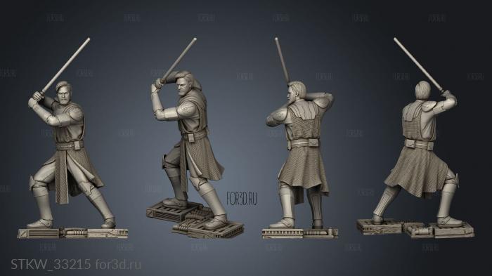 General Obi Wan Kenobi Star Wars Statue stl model for CNC