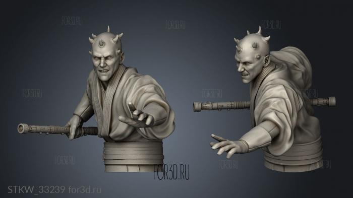 Genesis Domino Darth Maul stl model for CNC