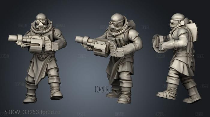 Neophyte with grenade launcher stl model for CNC