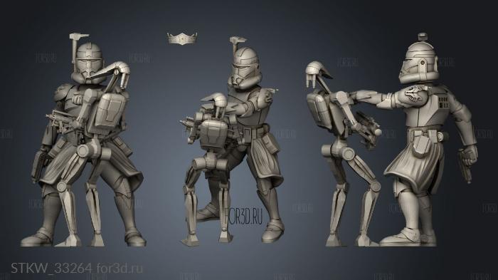 Genetic Hero Codename Wolffe stl model for CNC
