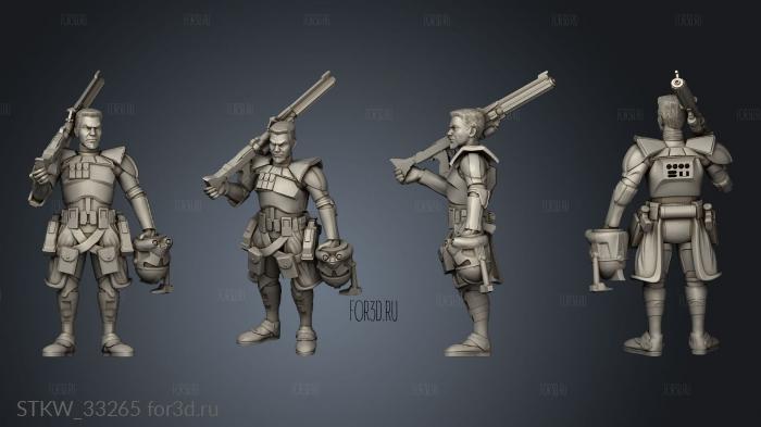 Genetic Trooper Squad Clone stl model for CNC