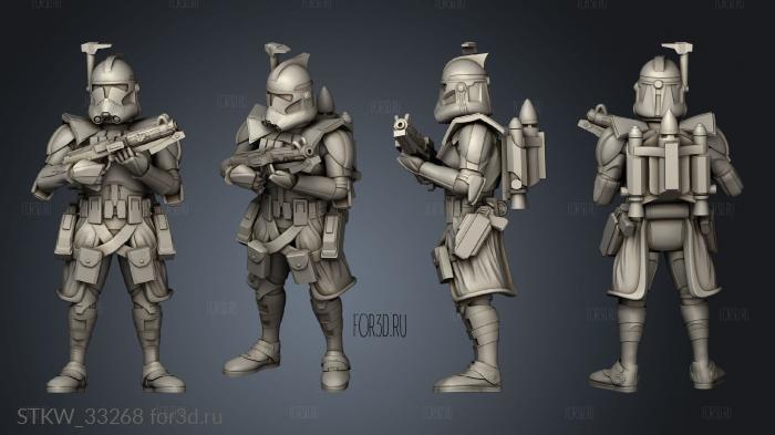 Genetic Trooper Squad Clone Jet stl model for CNC