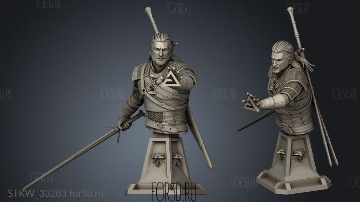 Geralt stl model for CNC