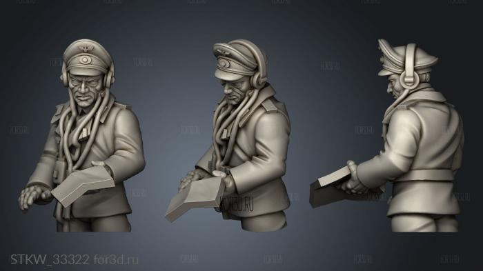 German Tank Commander stl model for CNC