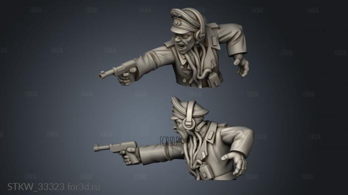 German Tank Commander stl model for CNC