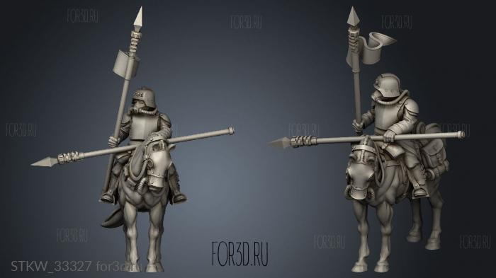 Cavalry rider stl model for CNC