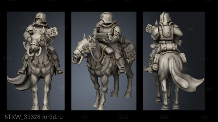 Cavalry rider stl model for CNC