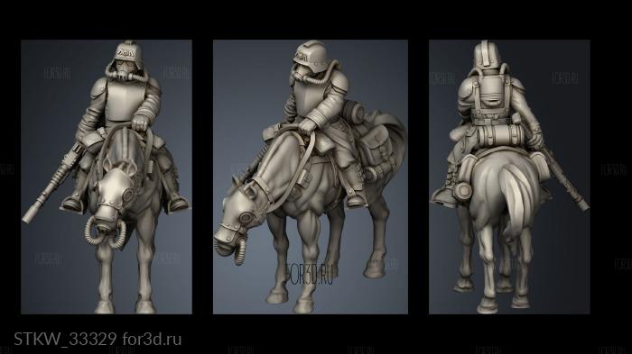 Cavalry rider stl model for CNC