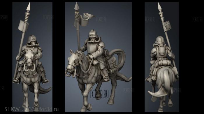 Cavalry rider stl model for CNC