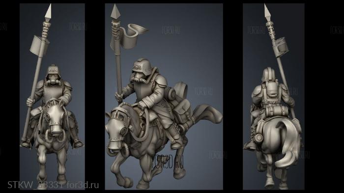 Cavalry rider stl model for CNC