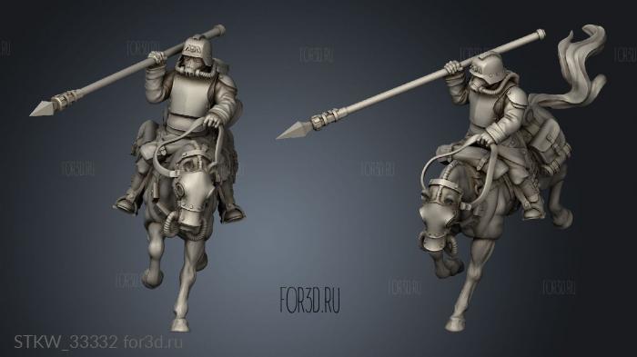 Cavalry rider stl model for CNC