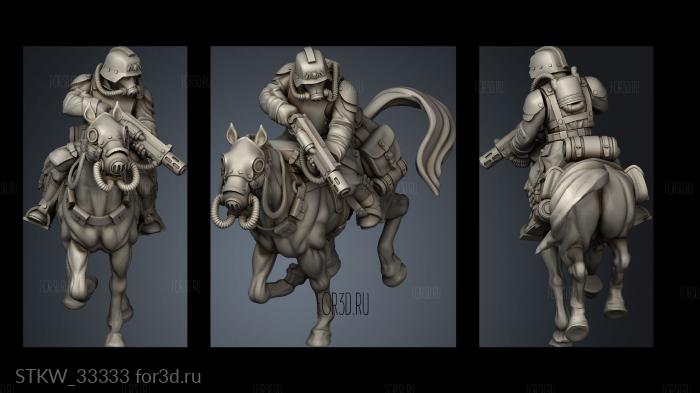 Cavalry rider stl model for CNC