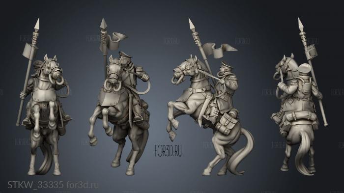 Cavalry rider stl model for CNC