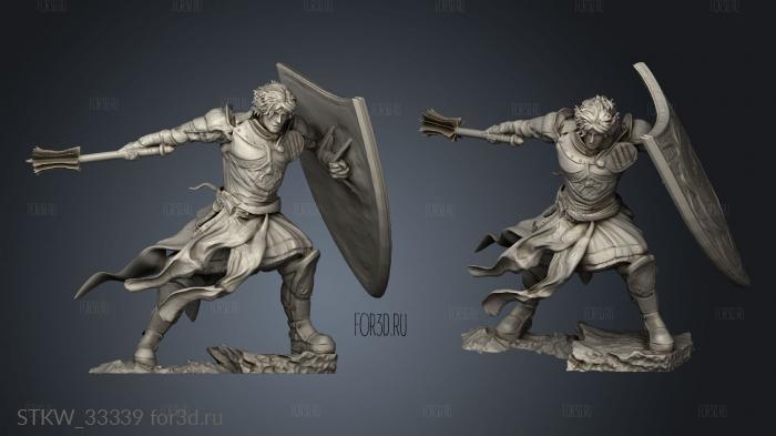 Gharl the Cleric attack stl model for CNC