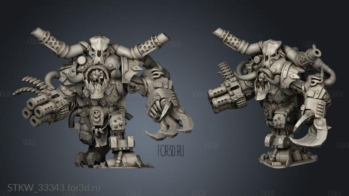 ghazghkull Ghaz back stl model for CNC