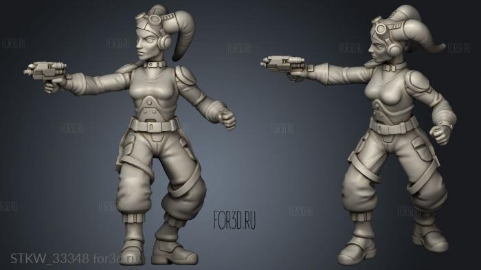 Ghost Crew Hera blaster stl model for CNC