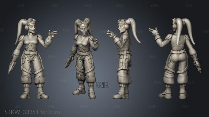 Ghost Crew Hera blaster stl model for CNC