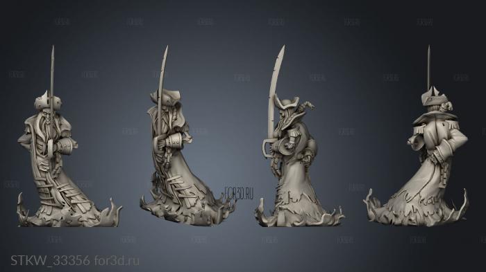 Ghost Pirates Pirate stl model for CNC